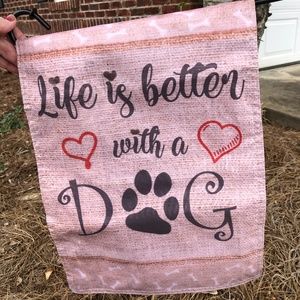 "Life is Better with a Dog" Garden Flag